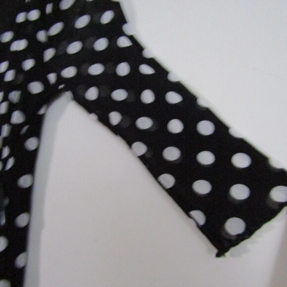 BCBGMaxAzria Top Large Black Polka Dots Sheer Y2K Vintage Whimsygoth Grunge - Picture 5 of 13